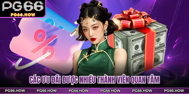 Các ưu đãi được nhiều thành viên quan tâm 